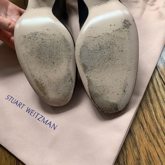 Stuart Weitzman Black Leather Heel - Picture 4 of 9